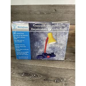 Vintage Westinghouse Gooseneck Memphis Style Desk Lamp 16.25”W/ Storage